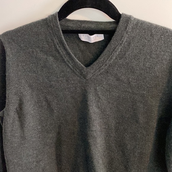 Classic V-Neck Gray Sweater - Picture 2 of 13